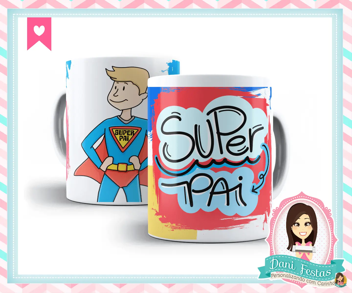 Imagem de caneca de super pai do Kit festa dia dos pais