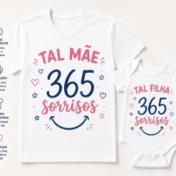 Kit Camiseta e Body Tal Mãe E Tal Filho