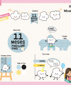 Kit Mesversário Pula Pula Pipoquinha