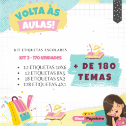 Alternative view of Kit Etiquetas Escolares Volta às Aulas