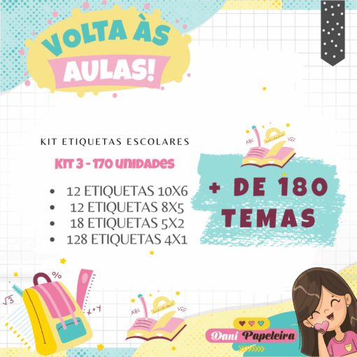 Kit Etiquetas Escolares Volta às Aulas - Imagem 2