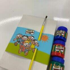 Kit Pintura com Tela, Tintas e Pincel