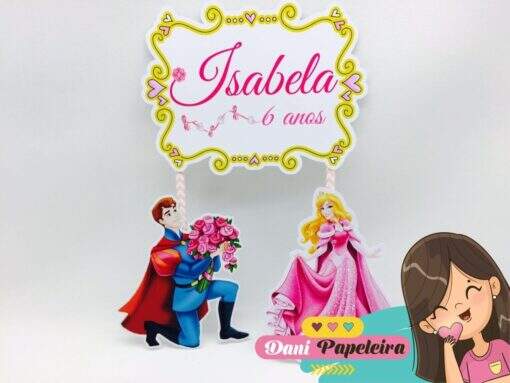 Topo de Bolo Bela Adormecida