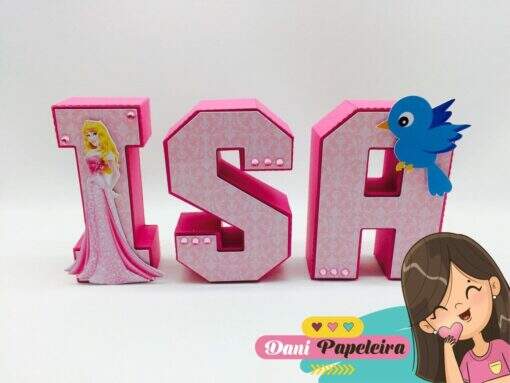 Letras 3d Bela Adormecida - Imagem 3