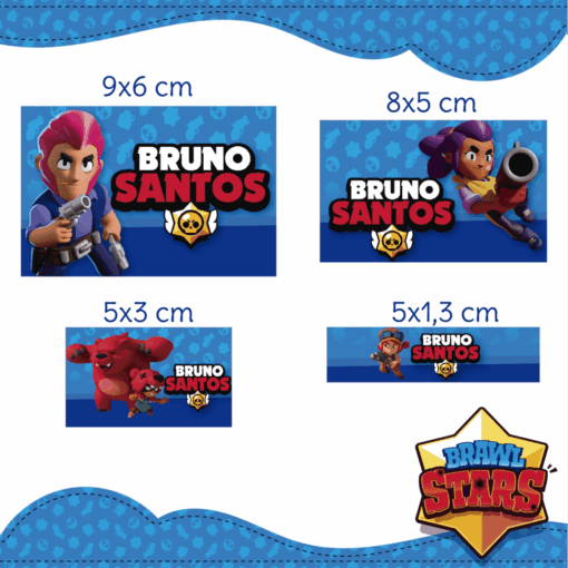Kit Etiquetas Escolares Brawl Stars