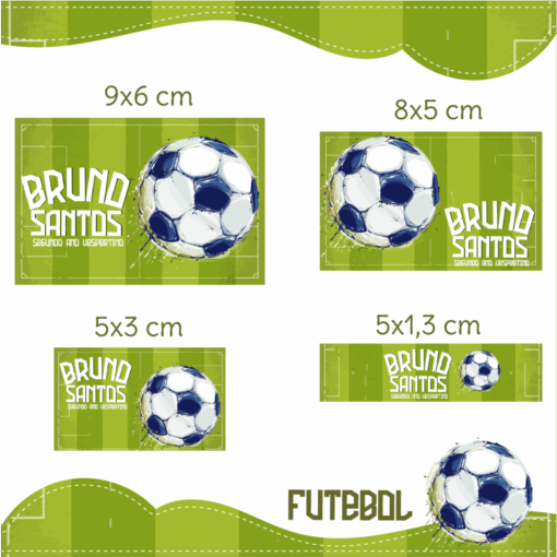 Kit Etiquetas Escolares Futebol