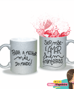 Caneca Glitter Personalizada Dia das Mães