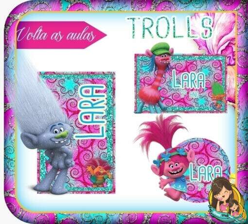 Kit Etiquetas Trolls