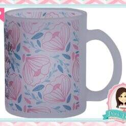 Alternative view of Caneca De Vidro Jateado Personalizada