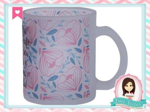 Caneca De Vidro Jateado Personalizada - Imagem 2
