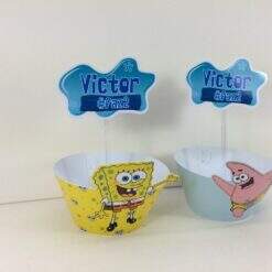 Alternative view of Saia Para Cupcake + Toppper Bob Esponja
