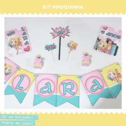 kit festa aniversário tema pipoquinha