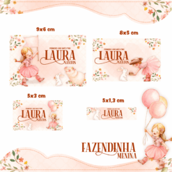 Kit Etiquetas Escolares Fazendinha