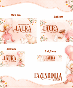 Kit Etiquetas Escolares Fazendinha