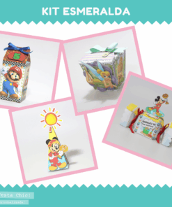papelaria personalizada pacote festa esmeralda