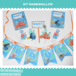 kit festa aniversário tema marshmallow