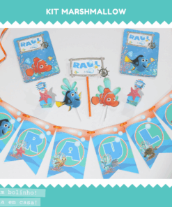 kit festa aniversário tema marshmallow