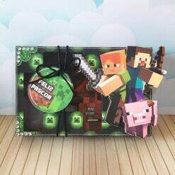 papelaria kit confeiteiro minecraft