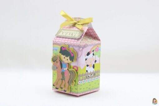 Caixa Milk Fazendinha Rosa - Imagem 2