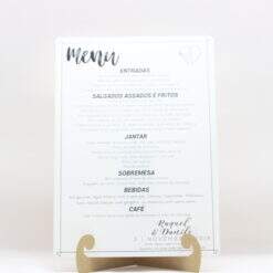 Alternative view of Menu com Suporte – Casamento