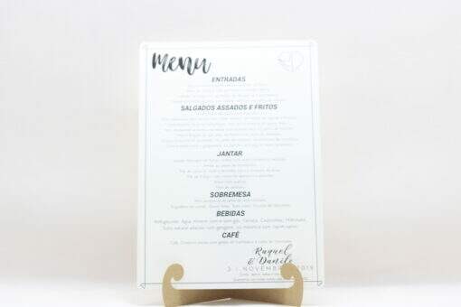 Menu com Suporte – Casamento - Imagem 2