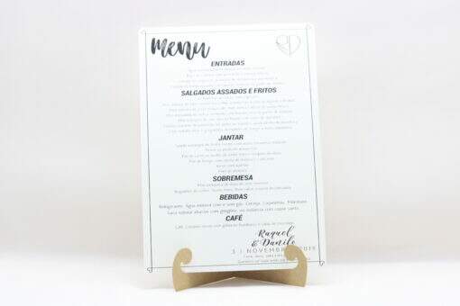 Menu com Suporte – Casamento