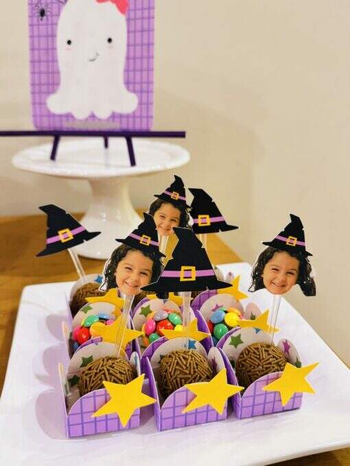 Kit Festa Na Caixa Bruxinha ou Halloween - Imagem 10