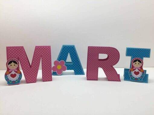 Letras 2d Matrioska
