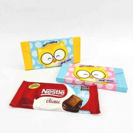 Caixa Barra de Chocolate para o Dia dos Professores