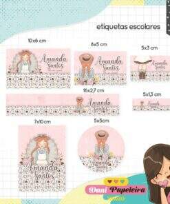 Kit Etiquetas Escolares Anne