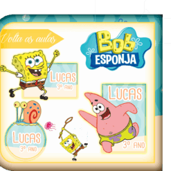 Kit Etiquetas Escolares Bob Esponja