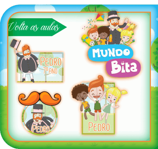 Kit Etiquetas Escolares Mundo Bita