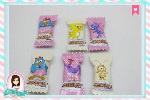 Balinha Personalizada Galinha Pintadinha Rosa - Imagem 3