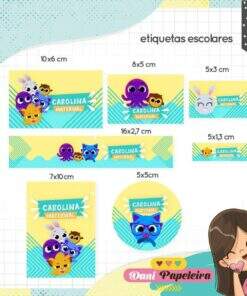 Kit Etiquetas Escolares Bolofofos