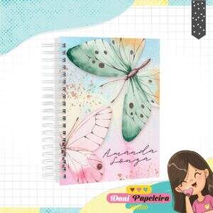 Caderno infantil personalizado Borboleta