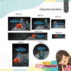 Kit Etiquetas Escolares Caçadores de trolls