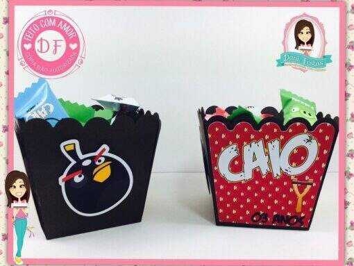 Cachepô Com Bala Personalizada Angry Birds - Imagem 2