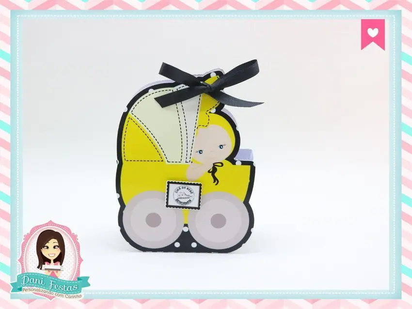 Caixa Carrinho de Bebê  Chá de Bebê All Star Converse - Imagem 2