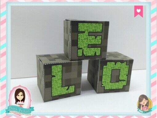 Caixa Cubo  Minecraft - Imagem 2