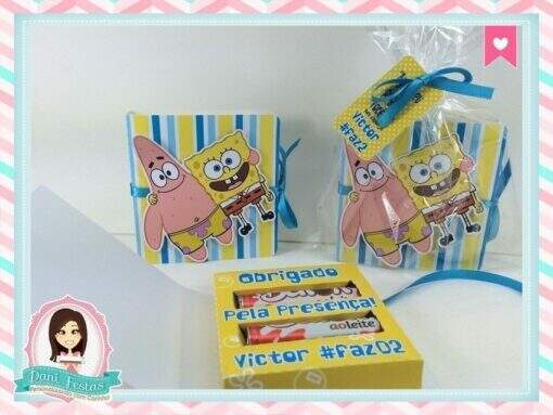 Caixa Livro Para Baton Bob Esponja - Imagem 2