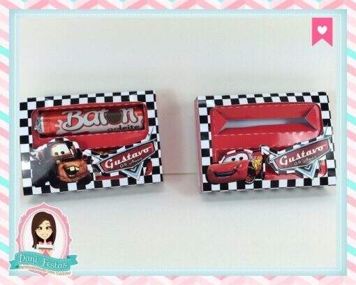 Caixa Para Baton Dupla Carros Disney