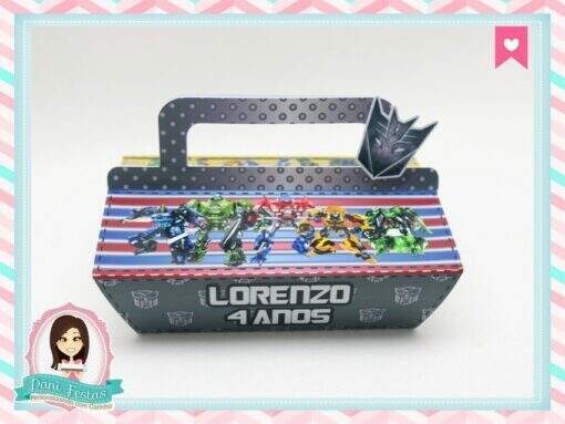 Caixa para Marmitinha  Transformers - Imagem 3