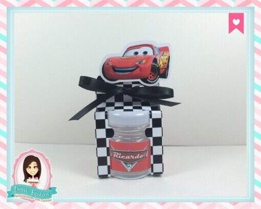 Caixa Para Potinho 40gr Carros Disney