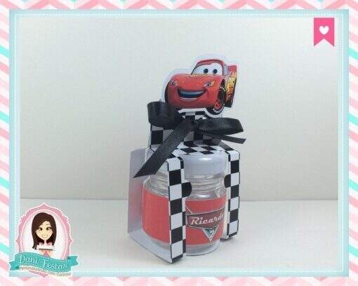 Caixa Para Potinho 40gr Carros Disney - Imagem 3