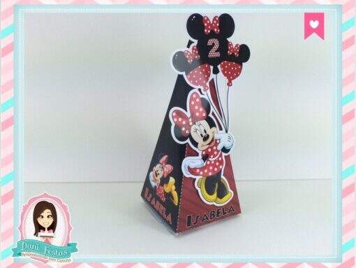 Caixa Pirâmide - Minnie Vermelha - Imagem 2