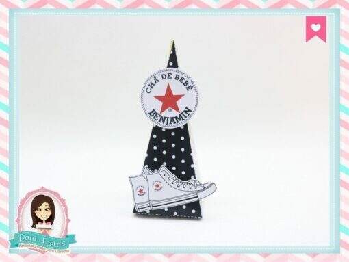 Caixa Pirâmide  Chá de Bebê All Star Converse - Imagem 2
