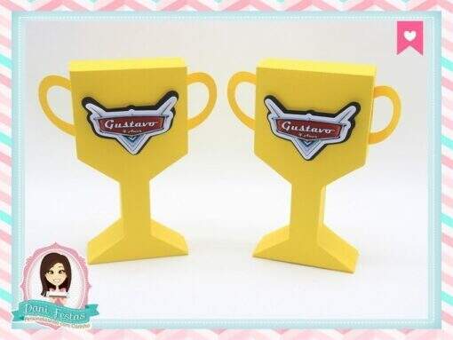 Caixa Troféu Carros Disney