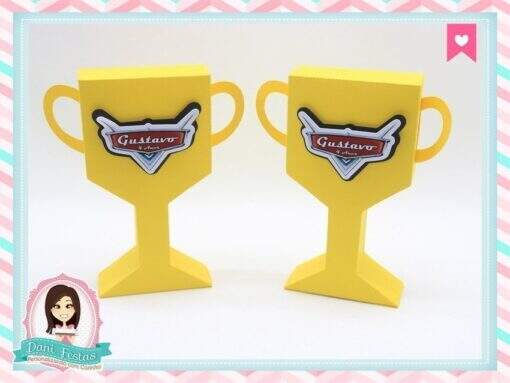 Caixa Troféu Carros Disney - Imagem 2