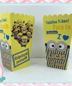 Caixinha Para Pipoca Minions