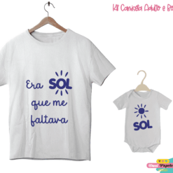 Kit Camiseta e Body Tal Mãe E Tal Filho
